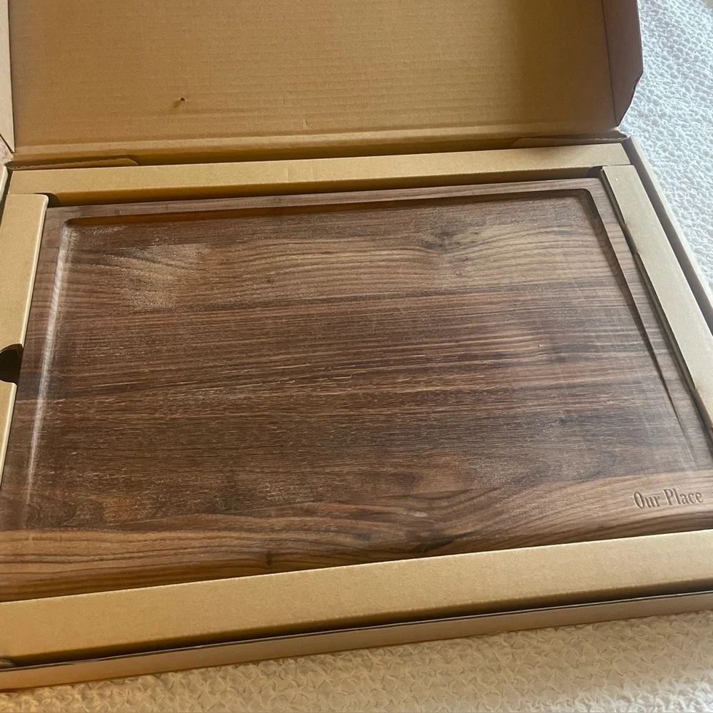 Our Place Walnut Cutting Board. Absolutely Beautiful. Brand New in Box!
